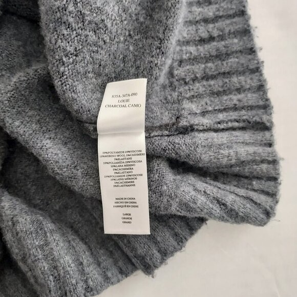 Rails Wool Cashmere Blend Louis Charcoal Camo Sweater Size Large - Picture 4 of 6